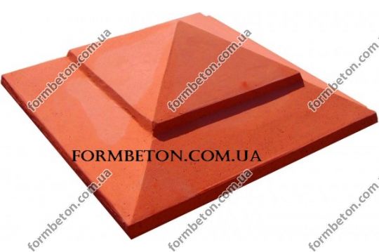 Форма крышки столба Пирамида 3 - 46х46 см