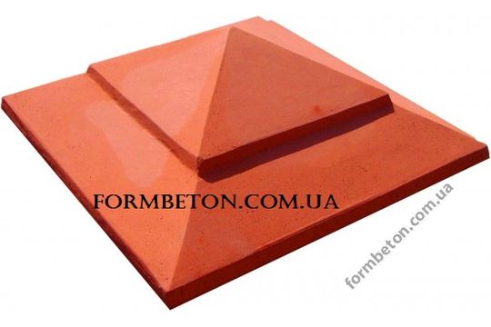 Форма крышки столба Пирамида 3 - 46х46 см