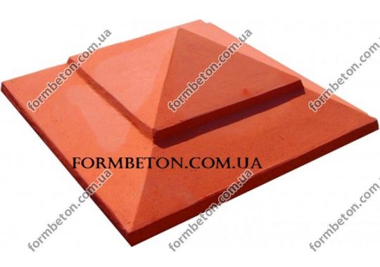 Форма крышки столба Пирамида 1 - 35х35 см